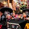 2 Pcs Day of The Dead Party Tablecloth(Black)87"L x 54"W